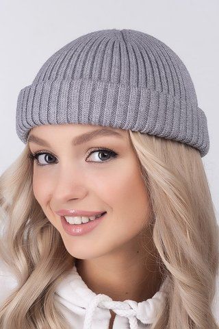 Модна шапка Монатик 3350 темно-сіра 1574156999 фото