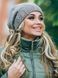 Двошарова в'язана шапка "Луис" &mdash; 4504 темна кава 908432781 фото 1