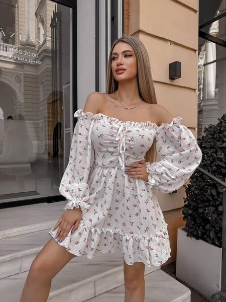 Ніжна та романтична сукня з рюшами 10470 lam 10470 фото
