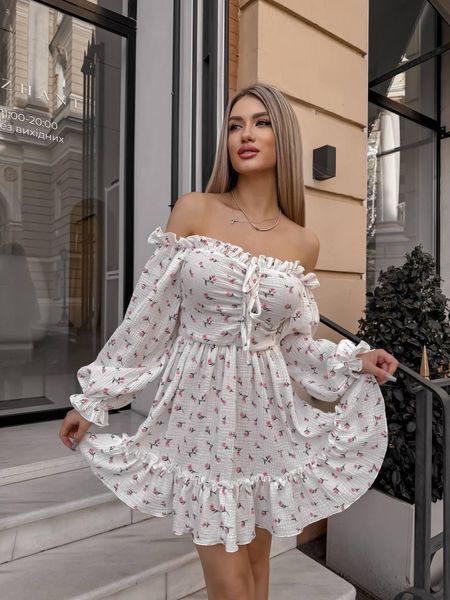 Ніжна та романтична сукня з рюшами 10470 lam 10470 фото