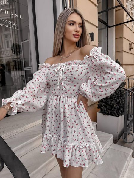 Ніжна та романтична сукня з рюшами 10470 lam 10470 фото