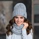 Жіночий комплект шапка та хомут чорний &laquo;Лайза&raquo; 479-002 479-002 фото 2