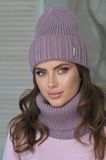 В'язаний комплект "Ненсі" колір запорошена троянда 2474673881 фото