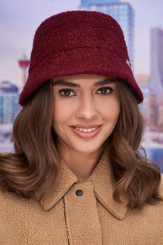 Стильна тепла панама Ейва бордова 4770 1545038619 фото