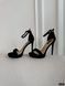 Замшеві чорні босоніжки на високому підборі 13058 ян 13058 фото 5