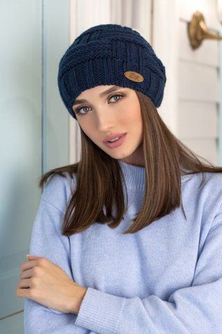 ЗИМНЯ ШАПКА-КОЛПАК, УТЕПЛЕНА ФЛІСОМ "МАКСИМ" &mdash; 4701 джинс 1101607327 фото