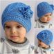 Шапка ажурная для детей 2-7 лет "Уголок" - молочный 1354841386 фото 4