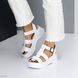 Шикарные кожаные белые босоножки на платформе натуральная кожа цвет на выбор 21475 фото 7