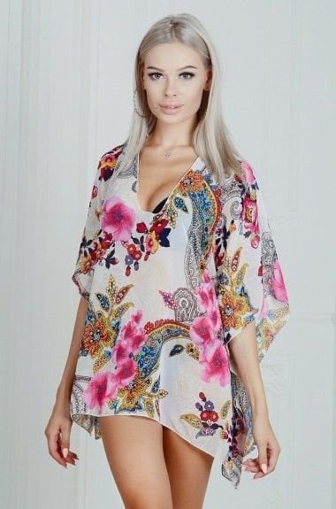 ЛІТНЯ ШИФОНОВАНА НАКИДКА &mdash; 9218-27 1018833966 фото