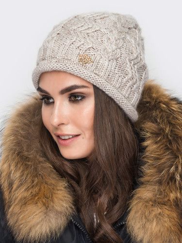 ЗИМНЯ В'ЯЗНА ШАПКА &mdash; 94306/3 білий 908433584 фото