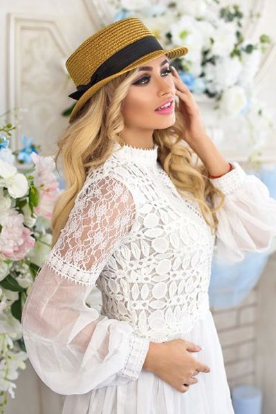 СОЛОМЕННАЯ ШЛЯПА-КАНОТЬЕ &laquo;МЭГГИ&raquo; - 1710 розовый 959462889 фото