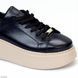Кросівки з натуральної шкіри Quality 22439 чорний/бєж 22439 фото 3