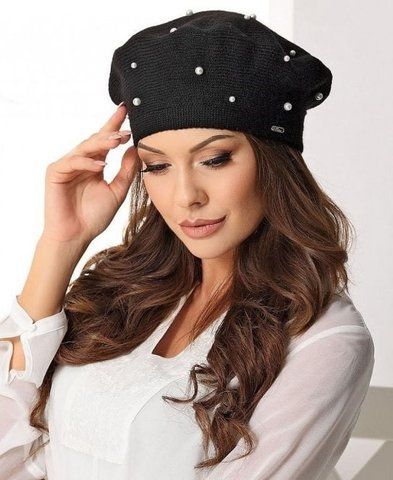 Берет з намистинами з Польщі "Ейла" (Aila) &mdash; 1888 1562579090 фото