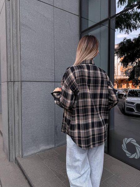 Сорочка в клітинку з манжетами на ґудзиках 10509-23, р. 42-46, 48-50 10509 фото