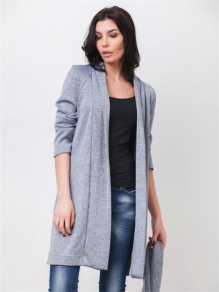 КАРДИГАН СВОБОДНОГО КРОЯ С ПОЯСОМ - 60213/2 908434172 фото